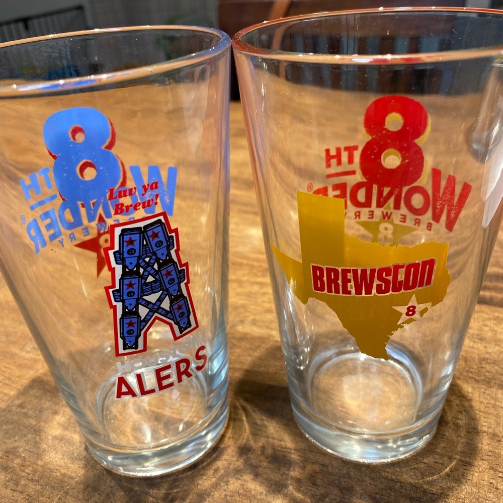 8th Wonder Brewery Houston Glass Cups